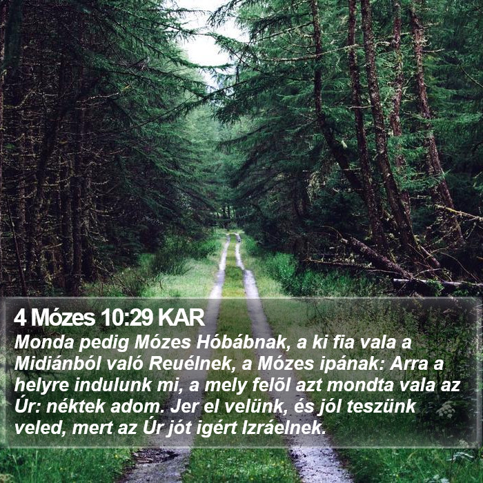 4 Mózes 10:29 KAR Bible Study