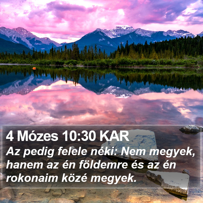 4 Mózes 10:30 KAR Bible Study