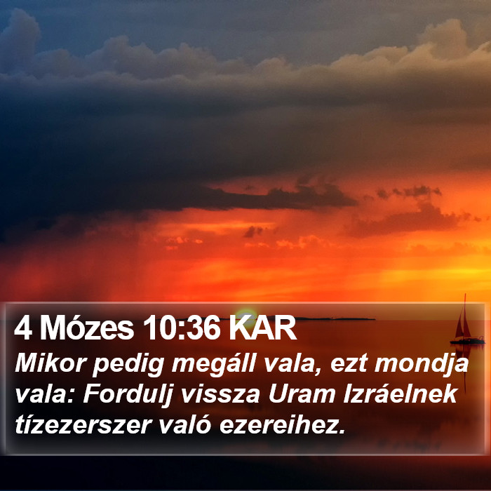 4 Mózes 10:36 KAR Bible Study