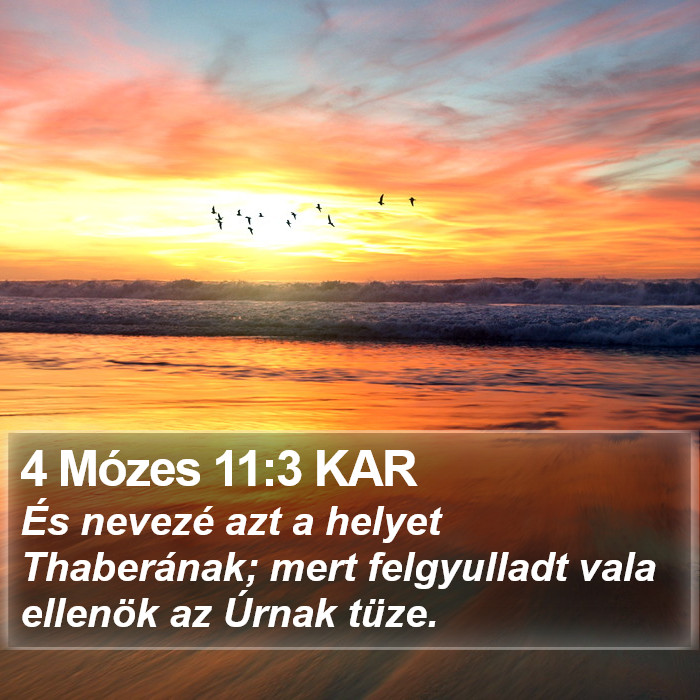 4 Mózes 11:3 KAR Bible Study