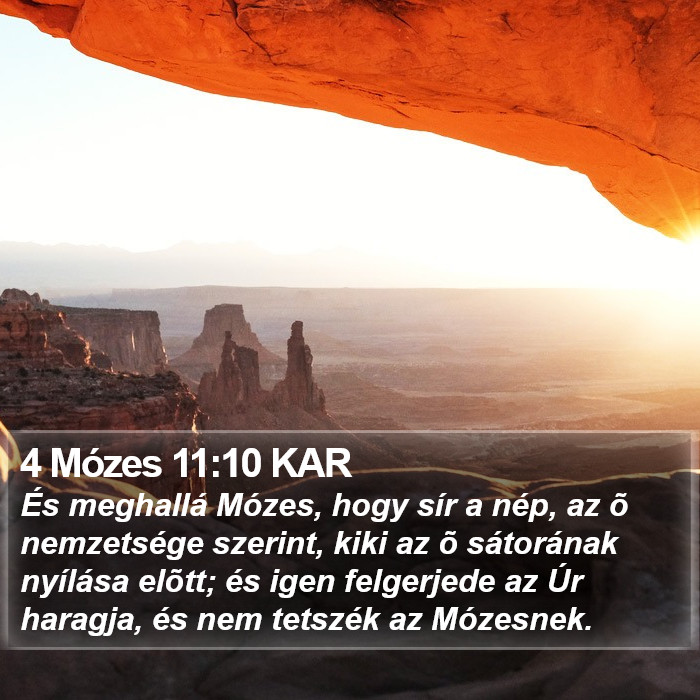 4 Mózes 11:10 KAR Bible Study