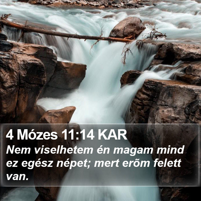 4 Mózes 11:14 KAR Bible Study