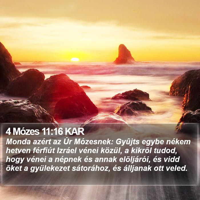 4 Mózes 11:16 KAR Bible Study