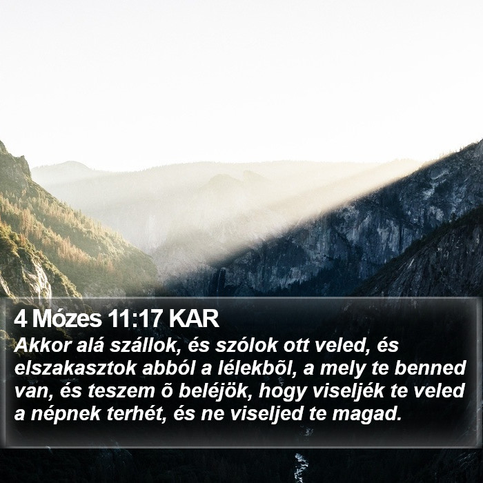 4 Mózes 11:17 KAR Bible Study