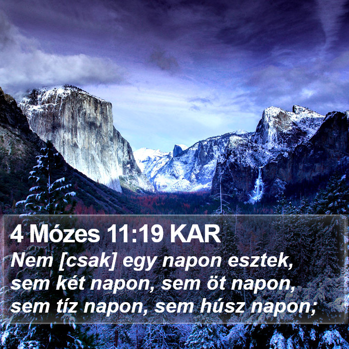 4 Mózes 11:19 KAR Bible Study