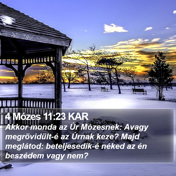 4 Mózes 11:23 KAR Bible Study