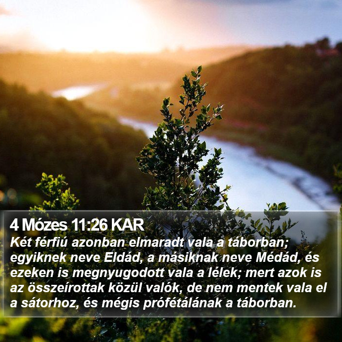 4 Mózes 11:26 KAR Bible Study