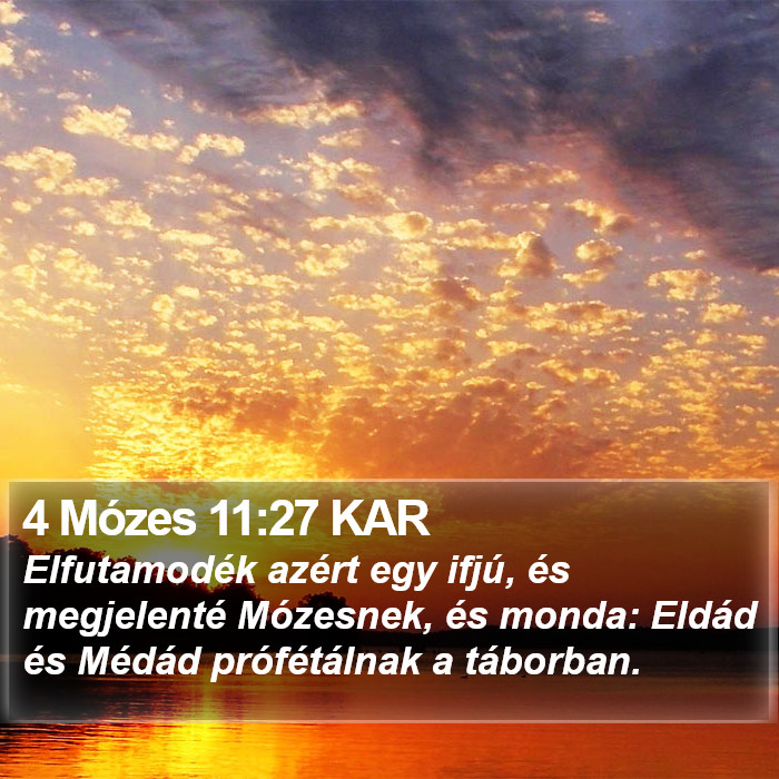 4 Mózes 11:27 KAR Bible Study