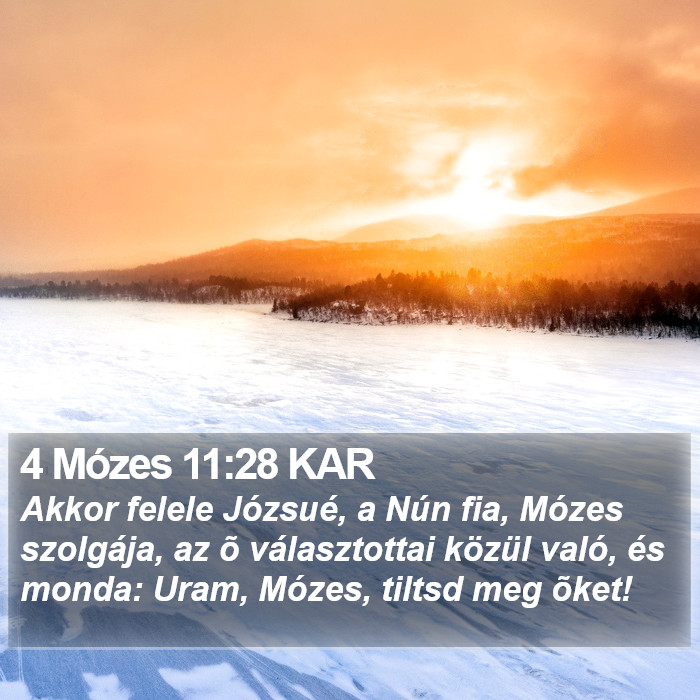 4 Mózes 11:28 KAR Bible Study