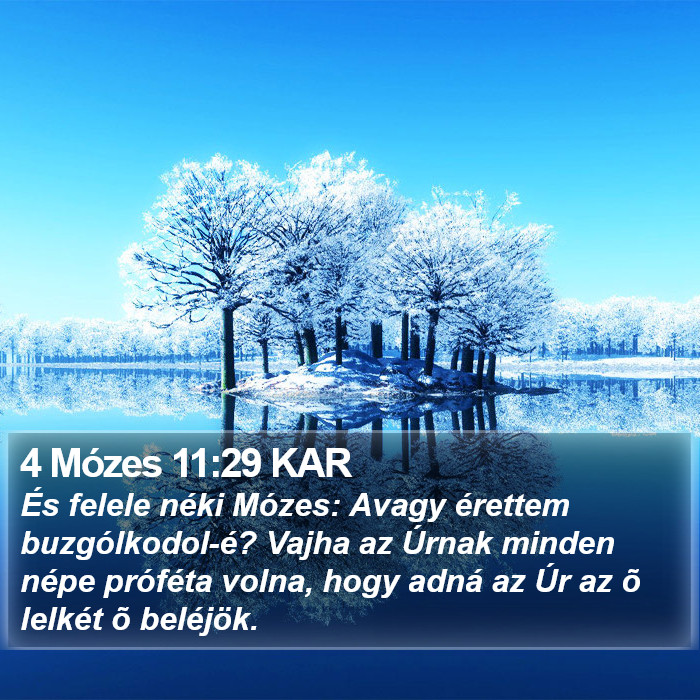 4 Mózes 11:29 KAR Bible Study