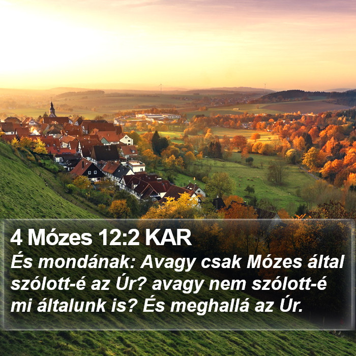 4 Mózes 12:2 KAR Bible Study