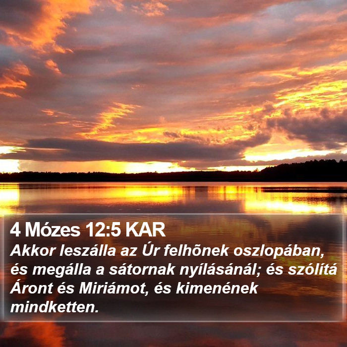 4 Mózes 12:5 KAR Bible Study