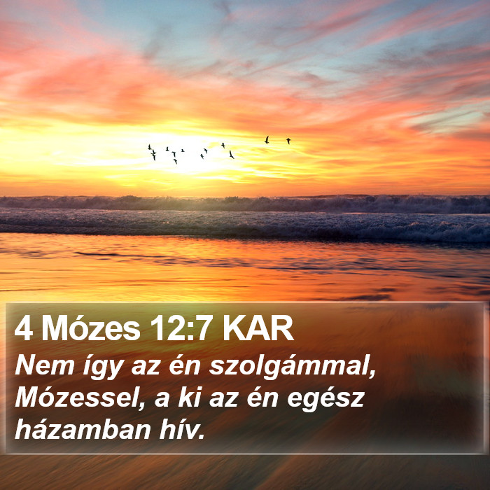 4 Mózes 12:7 KAR Bible Study