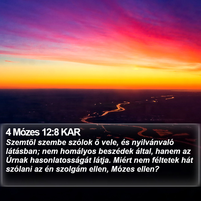 4 Mózes 12:8 KAR Bible Study