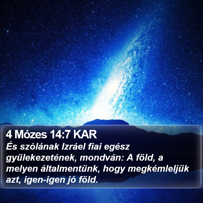 4 Mózes 14:7 KAR Bible Study