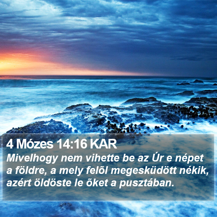 4 Mózes 14:16 KAR Bible Study