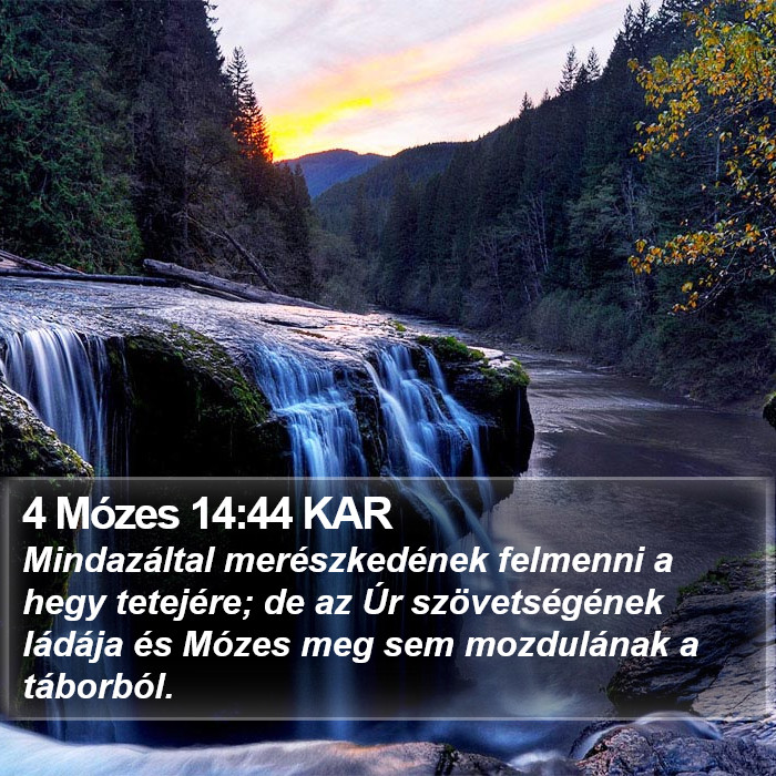 4 Mózes 14:44 KAR Bible Study