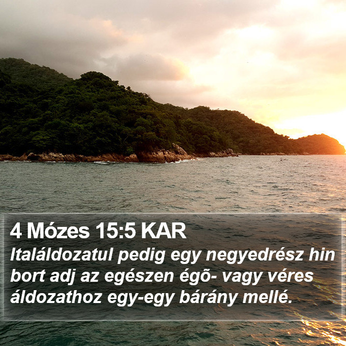 4 Mózes 15:5 KAR Bible Study