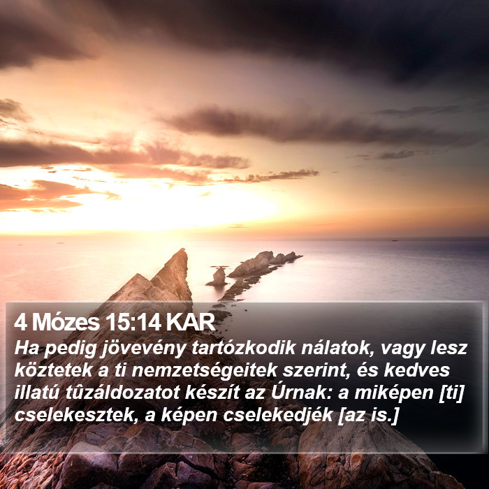 4 Mózes 15:14 KAR Bible Study