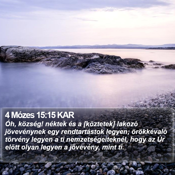 4 Mózes 15:15 KAR Bible Study