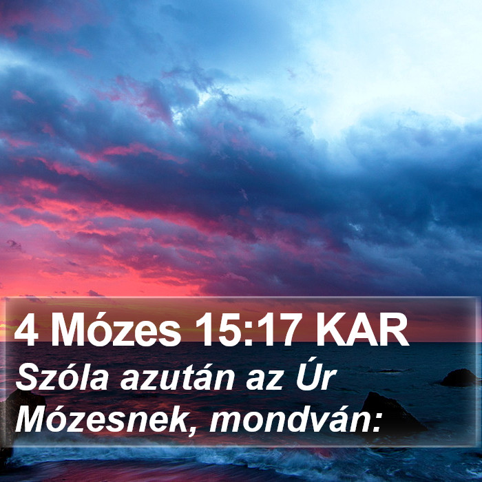 4 Mózes 15:17 KAR Bible Study