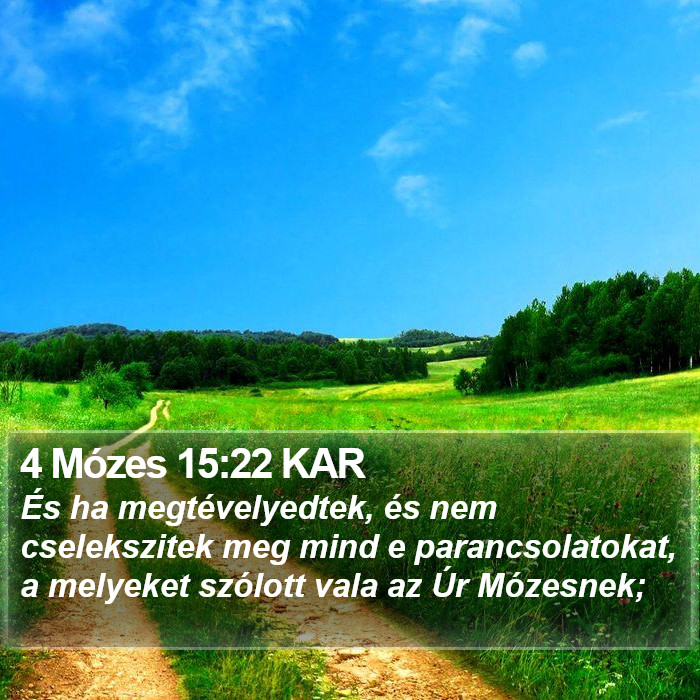 4 Mózes 15:22 KAR Bible Study