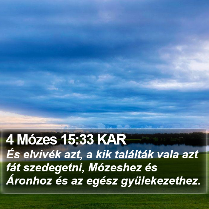 4 Mózes 15:33 KAR Bible Study