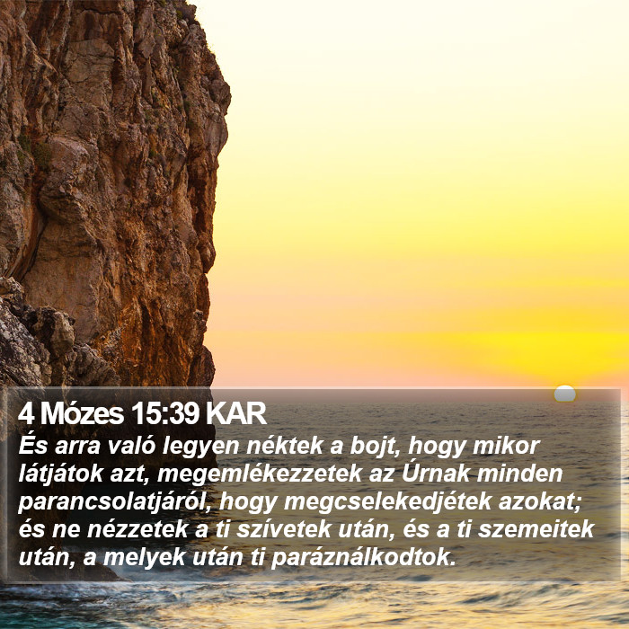 4 Mózes 15:39 KAR Bible Study