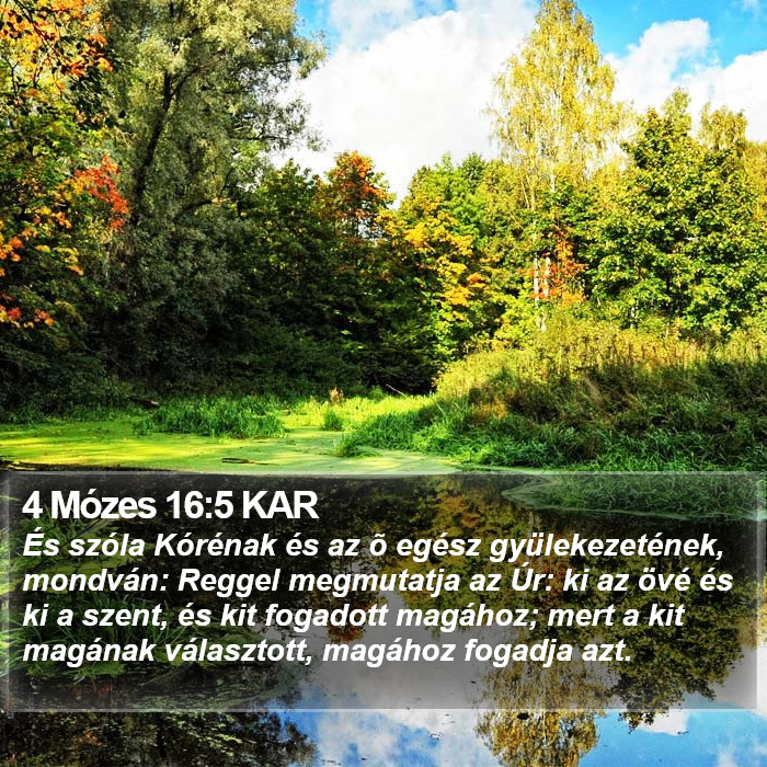 4 Mózes 16:5 KAR Bible Study