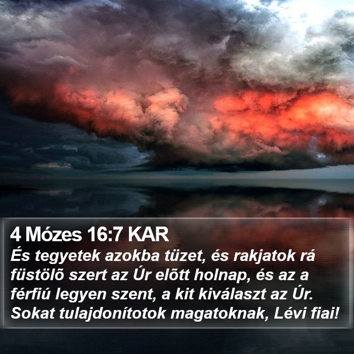 4 Mózes 16:7 KAR Bible Study