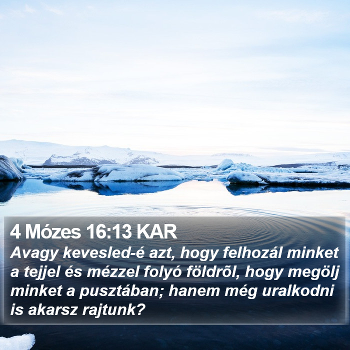 4 Mózes 16:13 KAR Bible Study