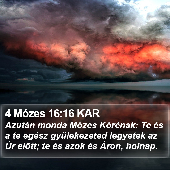 4 Mózes 16:16 KAR Bible Study