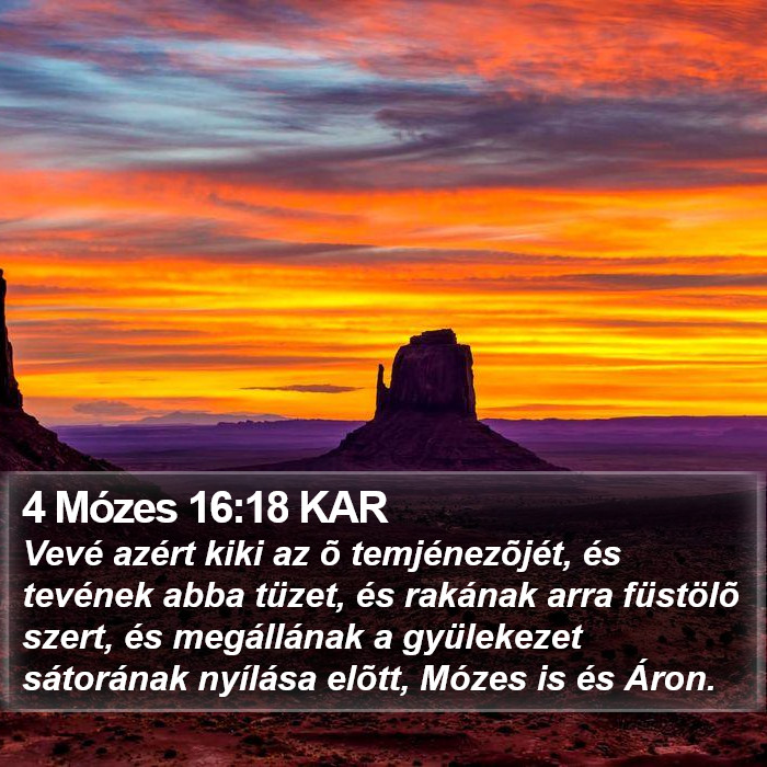 4 Mózes 16:18 KAR Bible Study