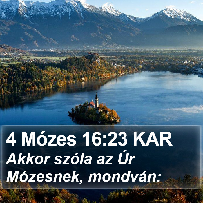 4 Mózes 16:23 KAR Bible Study