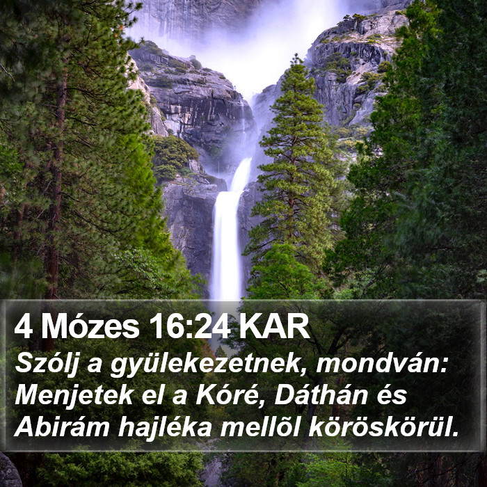 4 Mózes 16:24 KAR Bible Study