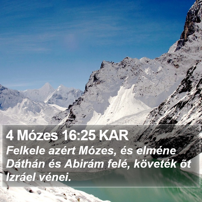 4 Mózes 16:25 KAR Bible Study