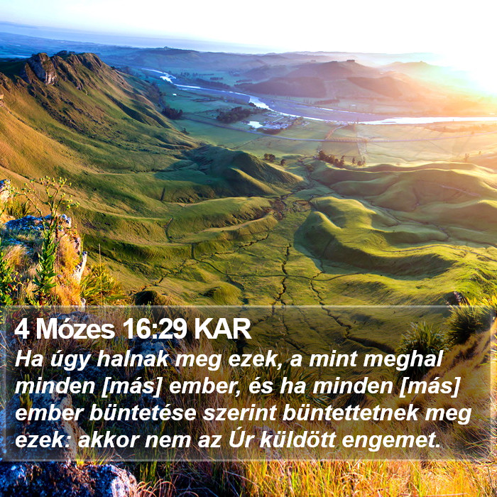 4 Mózes 16:29 KAR Bible Study