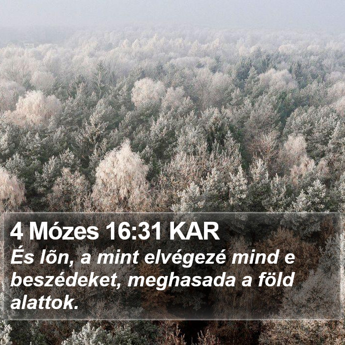 4 Mózes 16:31 KAR Bible Study