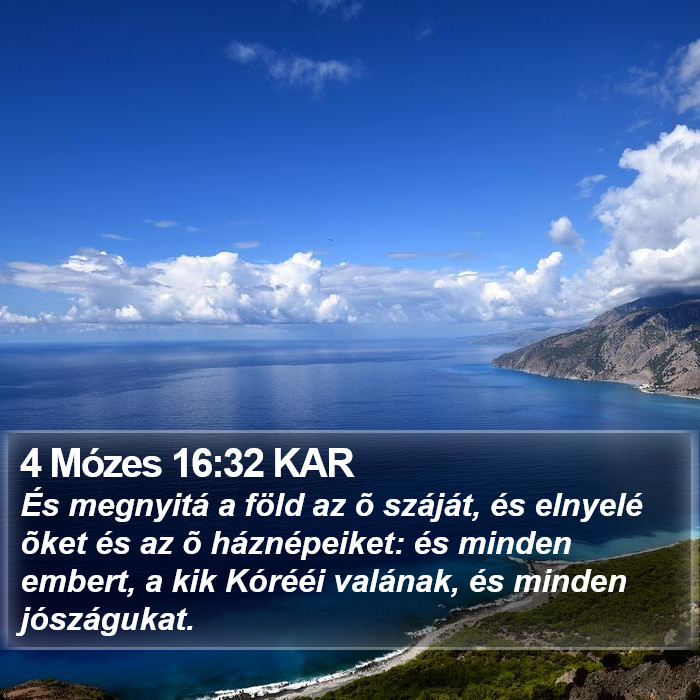 4 Mózes 16:32 KAR Bible Study