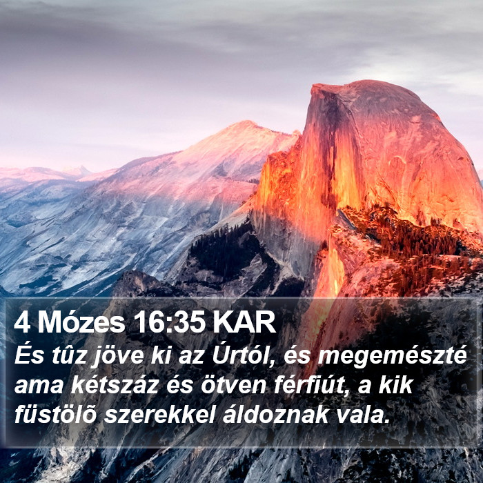 4 Mózes 16:35 KAR Bible Study