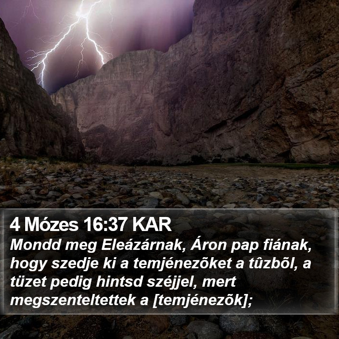 4 Mózes 16:37 KAR Bible Study