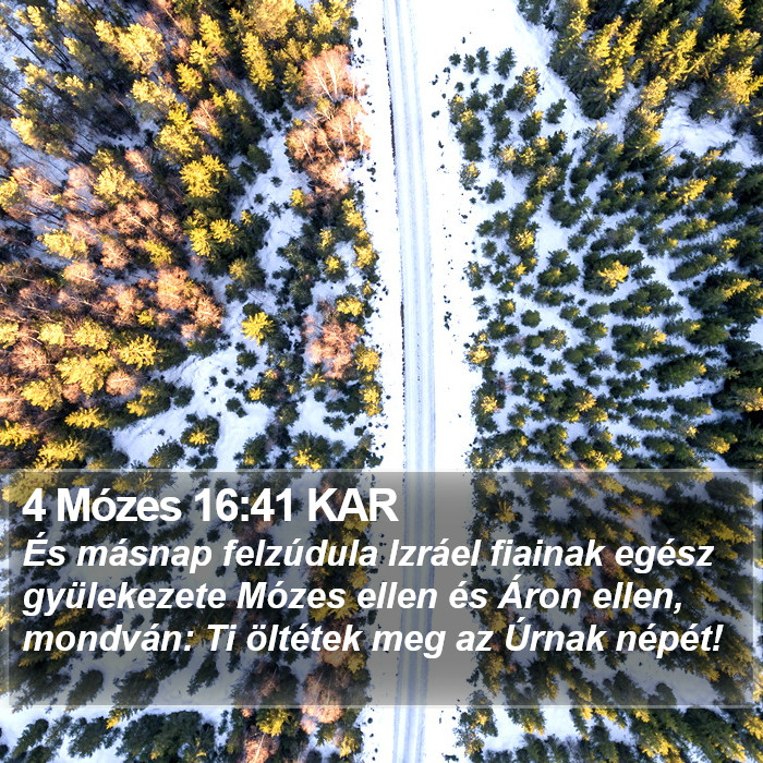 4 Mózes 16:41 KAR Bible Study