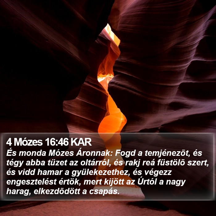 4 Mózes 16:46 KAR Bible Study