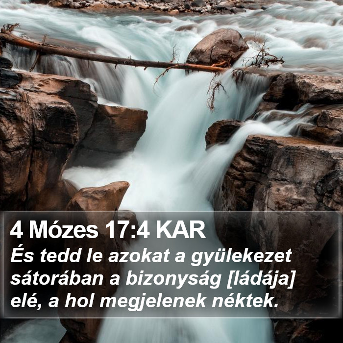 4 Mózes 17:4 KAR Bible Study