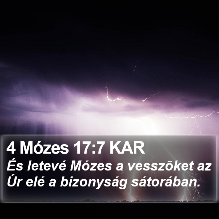 4 Mózes 17:7 KAR Bible Study