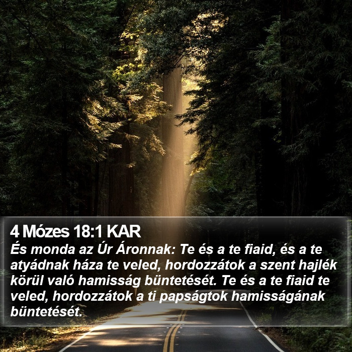 4 Mózes 18:1 KAR Bible Study