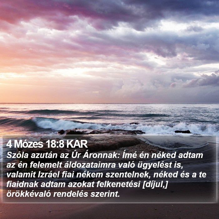 4 Mózes 18:8 KAR Bible Study