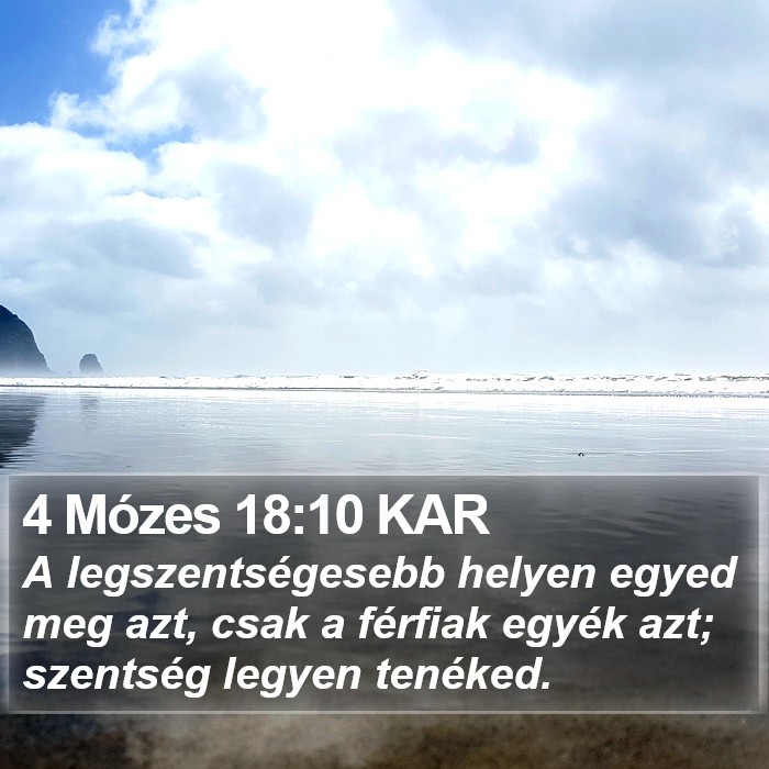 4 Mózes 18:10 KAR Bible Study