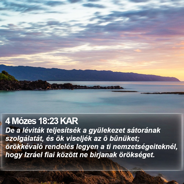 4 Mózes 18:23 KAR Bible Study