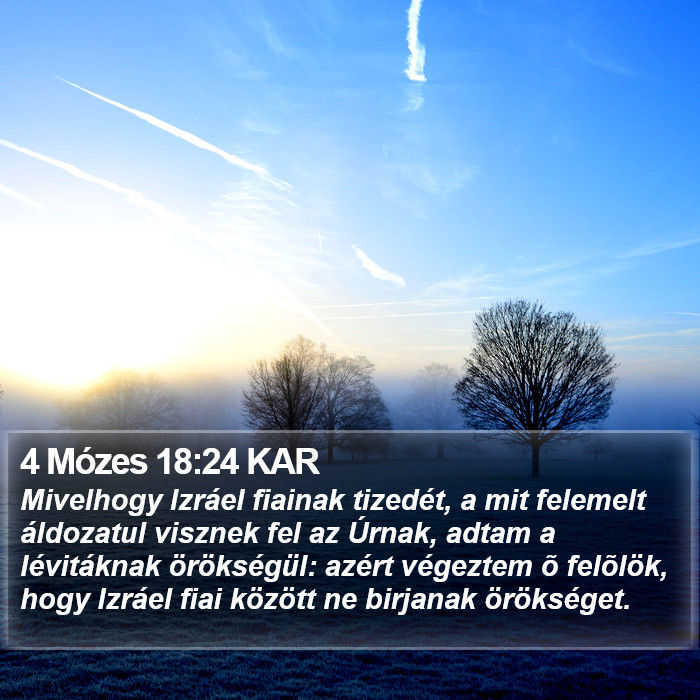 4 Mózes 18:24 KAR Bible Study